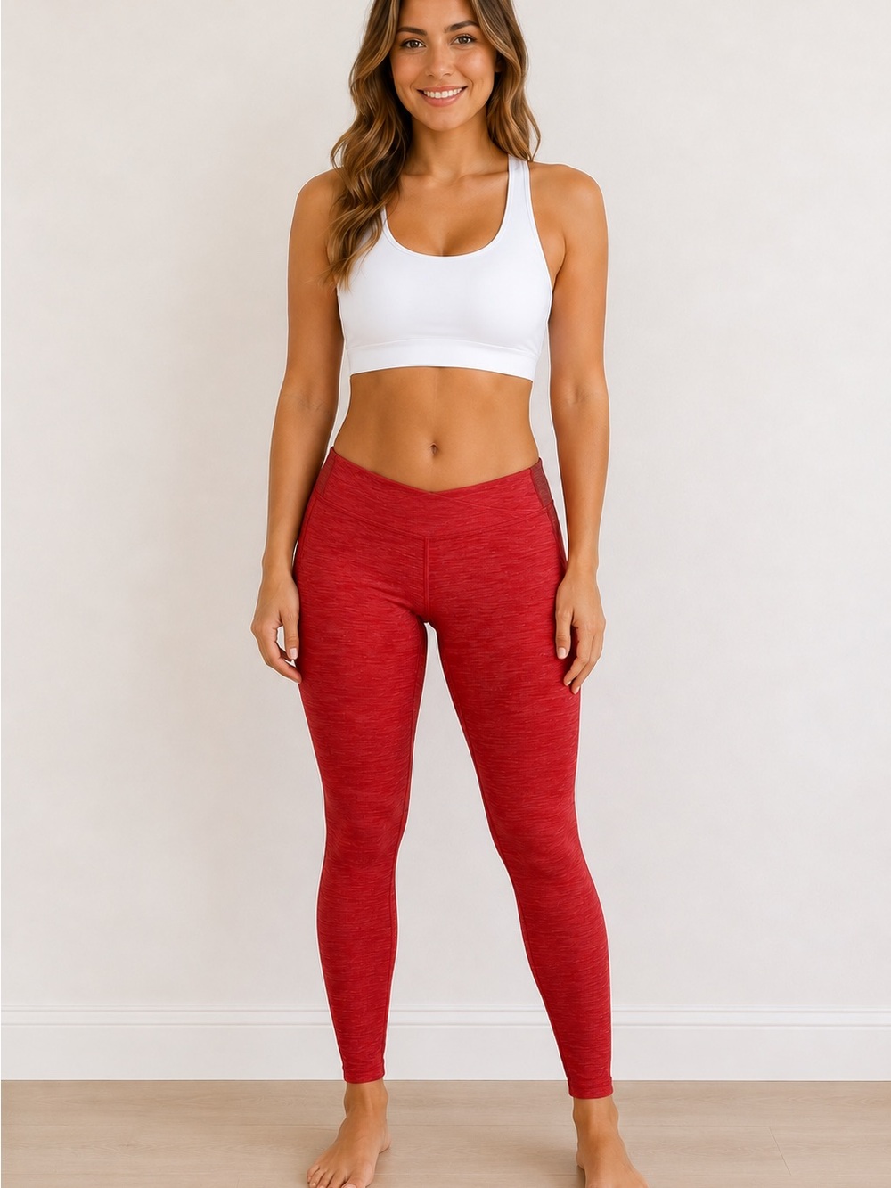 lululemon athletica Red High-Rise Performance Leggings